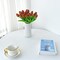 Artificial Tulips 20 Stems Burnt Orange PU Faux Flowers for Wedding Home